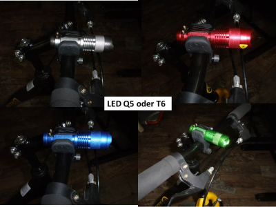 LED Lichtset Taschenlampe schwarz
